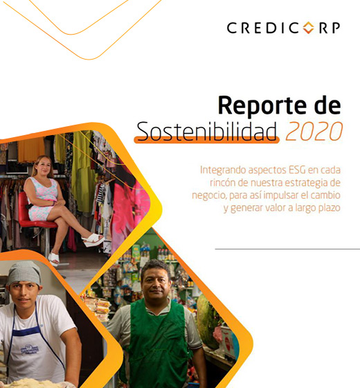 Credicorp reafirma su compromiso con sus colaboradores, clientes, accionistas y la sociedad durante el 2020.
